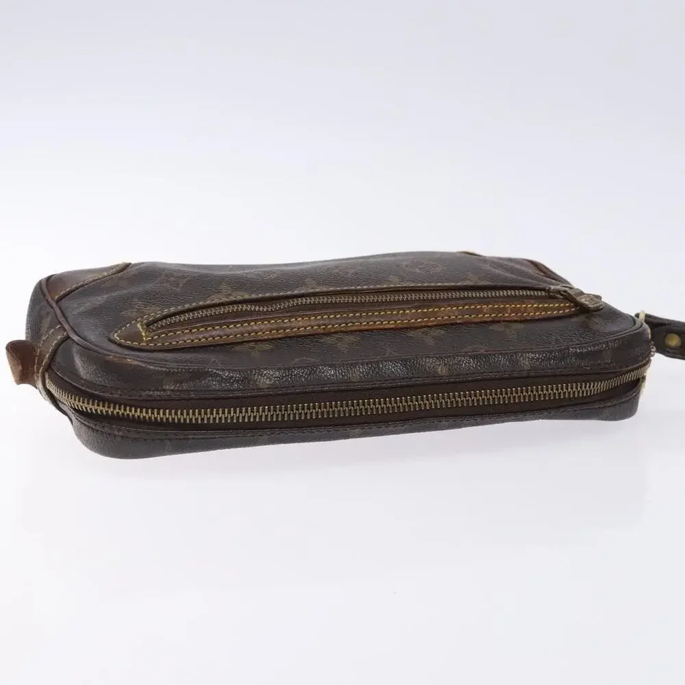 Louis Vuitton Monogram Marly Dragonne GM Clutch Bag Brown